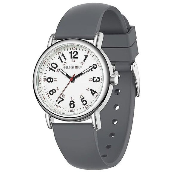 GOLDEN HOUR Waterproof Nurse Watch for Medical , Gray